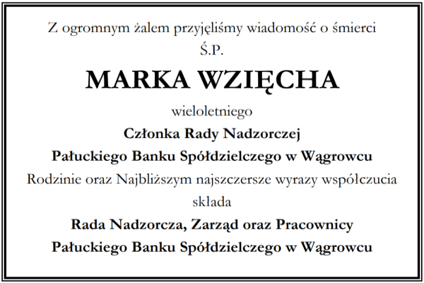 Kondolencje Wziech 1 Kondolencje Wziech 1