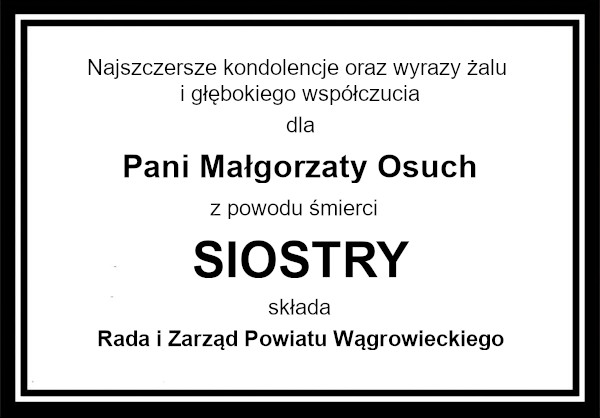 kondolencje Osuch kondolencje Osuch