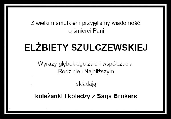 kondolencje Szulczewska